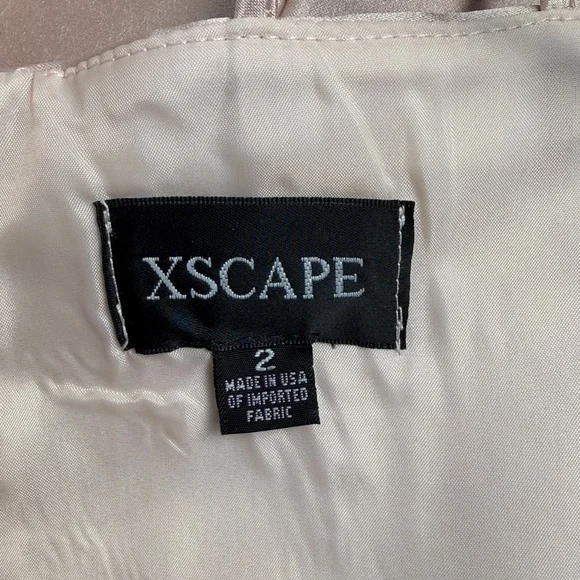 XSCAPE Womens Pink Zippered Sleeveless Scoop Neck size 2 - Picture 6 of 9